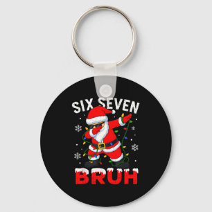 67 Meme Six Seven Bruh Dabbing Weihnachtsmann Lust Schlüsselanhänger