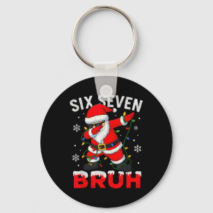 67 Meme Six Seven Bruh Dabbing Weihnachtsmann Lust Schlüsselanhänger
