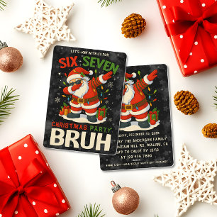 67 Meme Six Seven Bruh Lustiges Weihnachten 6 7 Einladung