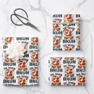 67 Meme Six Seven Bruh Lustiges Weihnachten 6 7 Geschenkpapier Set