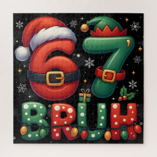 67 Meme Six Seven Bruh Lustiges Weihnachten 6 7 Puzzle