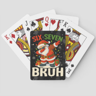 67 Meme Six Seven Bruh Lustiges Weihnachten 6 7 Spielkarten