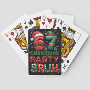 67 Meme Six Seven Bruh Lustiges Weihnachten 6 7 Spielkarten
