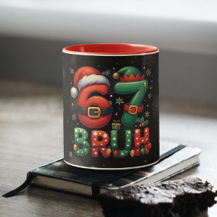 67 Meme Six Seven Bruh Lustiges Weihnachten 6 7 Tasse