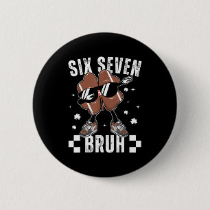67 Meme Six Seven Bruh Shamrock Fußball St Patric Button