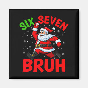67 Meme Six Seven Bruh Weihnachtsmann Baseball Lus Magnet