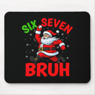 67 Meme Six Seven Bruh Weihnachtsmann Baseball Lus Mousepad