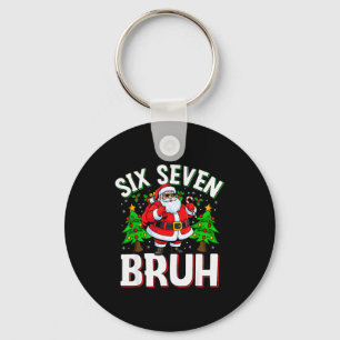 67 Meme Six Seven Bruh Weihnachtsmann Lustige Weih Schlüsselanhänger