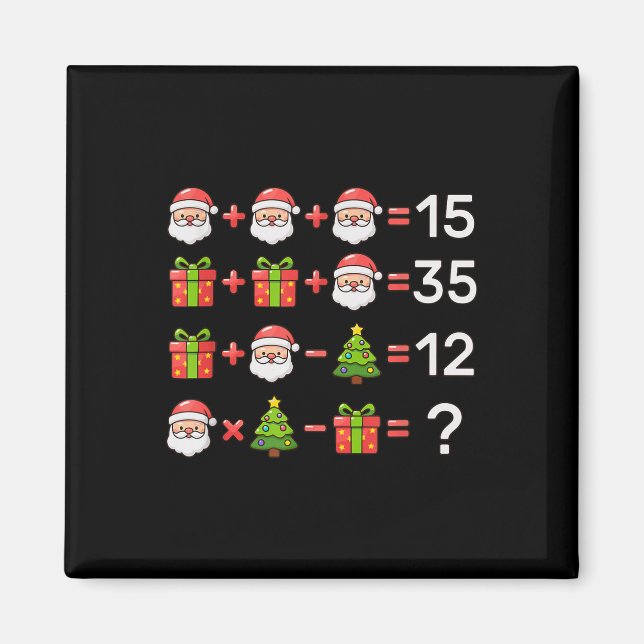67 Meme Six Seven Christmas Math Equation Xmas Log Magnet (Vorne)