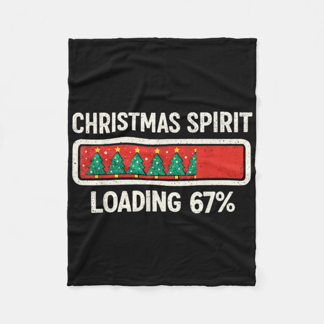 67 Meme Six Seven Christmas Spirit Loading Gen Z A Fleecedecke (Vorderseite)