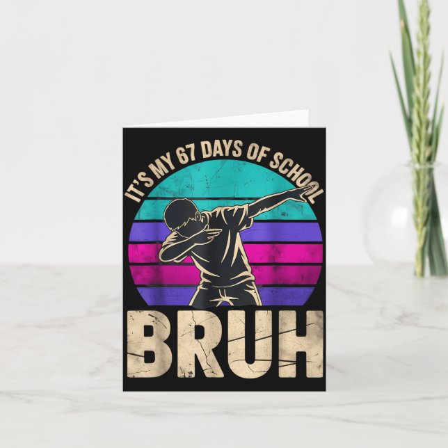 67 Meme Six Seven Dabbing Boy It's My 67 Days Of S Karte (Vorderseite)