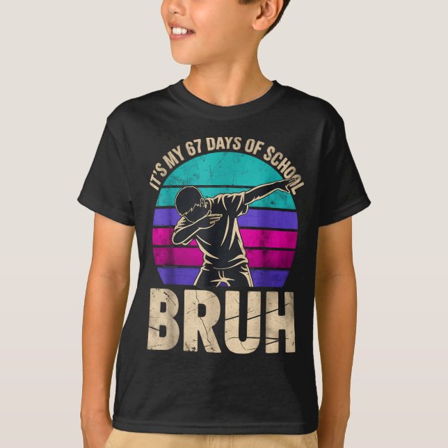 67 Meme Six Seven Dabbing Boy It's My 67 Days Of S T-Shirt (Vorderseite)
