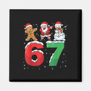 67 Meme Six Seven Dabbing Weihnachtsmann 6 7 Lusti Magnet
