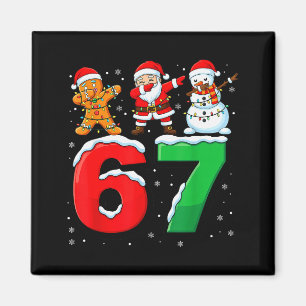 67 Meme Six Seven Dabbing Weihnachtsmann 6 7 Lusti Magnet