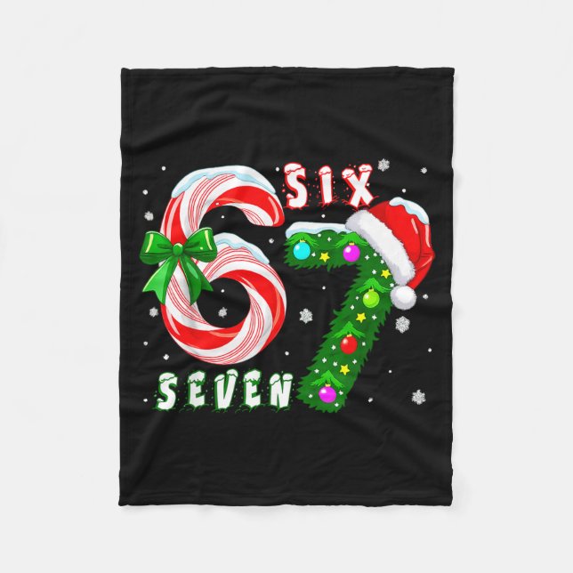67 Meme Six Seven For Kids Women Men Boys Girls Ch Fleecedecke (Vorderseite)