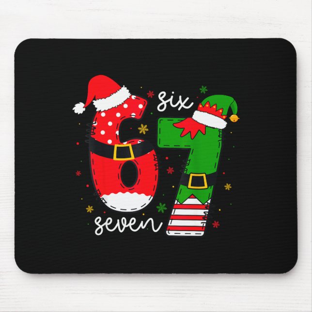 67 Meme Six Seven For Kids Women Men Boys Girls Ch Mousepad (Vorne)
