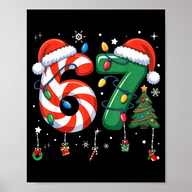 67 Meme Six Seven For Kids Women Men Boys Girls Ch Poster (Vorne)