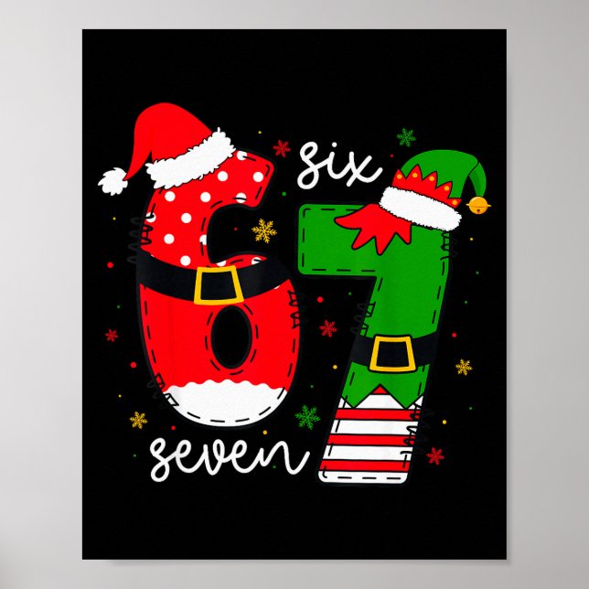 67 Meme Six Seven For Kids Women Men Boys Girls Ch Poster (Vorne)