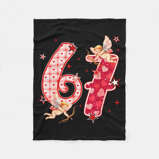 67 Meme Six Seven For Kids Women Men Boys Girls Va Fleecedecke (Vorderseite)