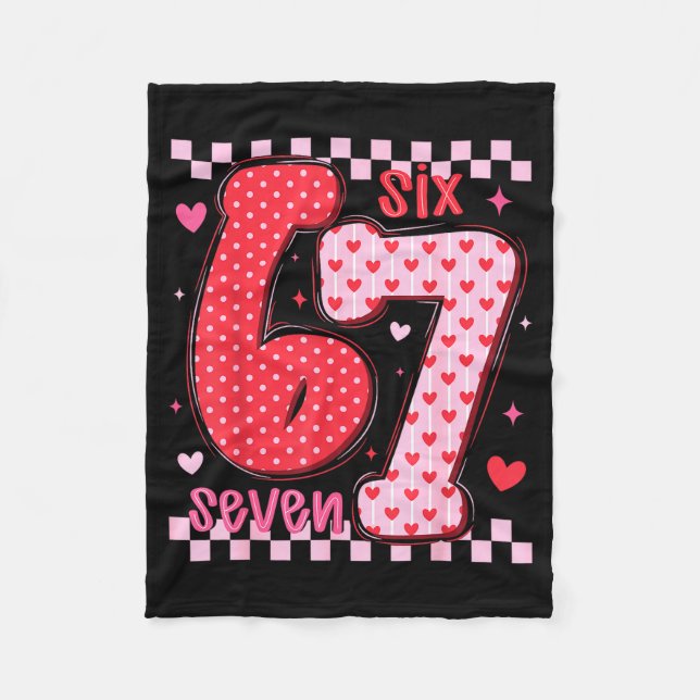 67 Meme Six Seven For Kids Women Men Boys Girls Va Fleecedecke (Vorderseite)