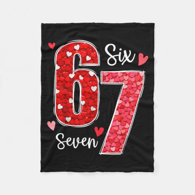 67 Meme Six Seven For Kids Women Men Boys Girls Va Fleecedecke (Vorderseite)