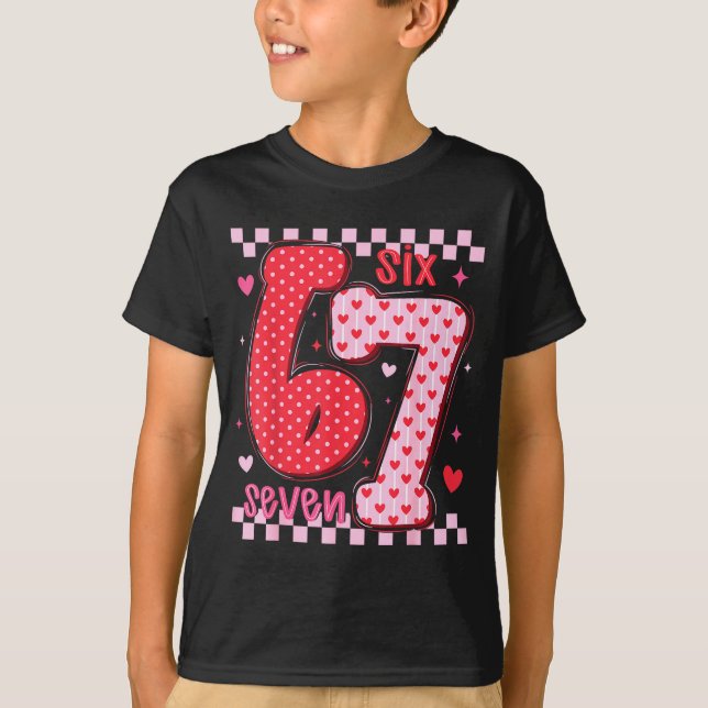 67 Meme Six Seven For Kids Women Men Boys Girls Va T-Shirt (Vorderseite)