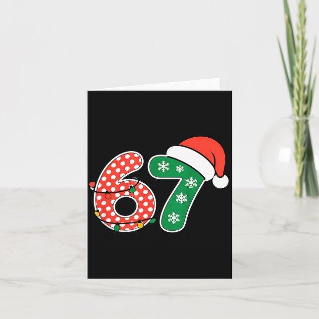 67 Meme Six Seven Funny Christmas 6 7 Meme Men Wom Karte (Vorderseite)