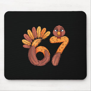67 Meme Six Seven Gen Alpha Slang Lustiger Truthah Mousepad