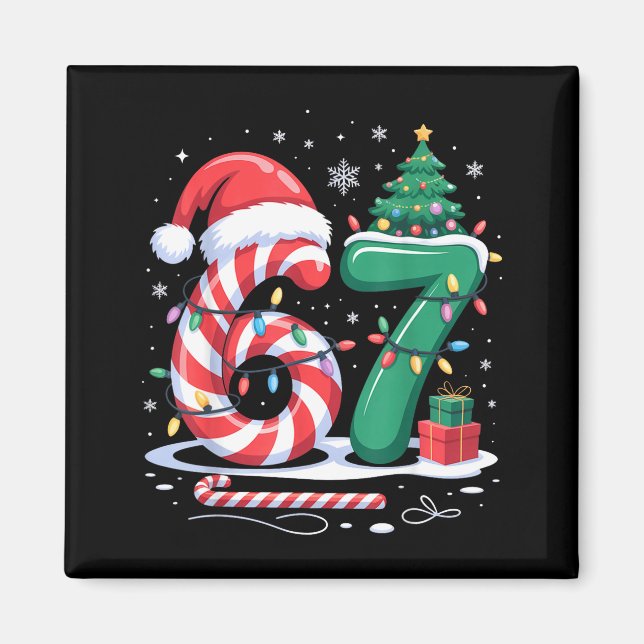 67 Meme Six Seven Kids Women Men Boys Girls Christ Magnet (Vorne)