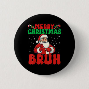 67 Meme Six Seven Lustiges Frohe Weihnachten Bruh  Button