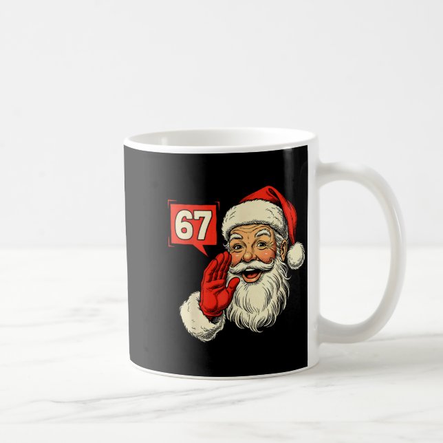 67 Meme Six Seven Santa Funny Christmas Gen Z Alph Kaffeetasse (Rechts)