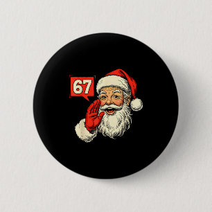 67 Meme Six Seven Santa Lustiger Weihnachten Gen Z Button