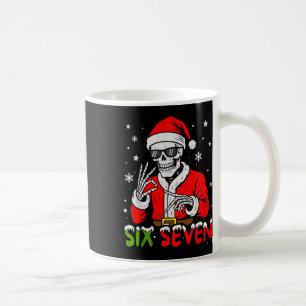 67 Meme Six Seven Skelett Santa Lustiges Weihnacht Kaffeetasse