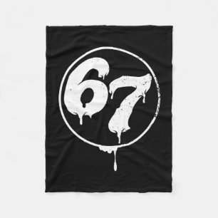 67 Meme Six Seven Urne Graffiti Stil Fleecedecke