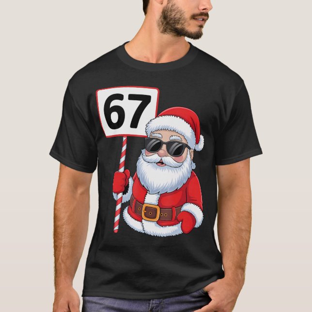 67 Meme Six Seven Weihnachten T-Shirt (Vorderseite)