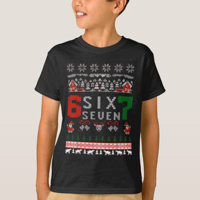 67 Meme Six Seven Weihnachts hässlicher Pullover f (Vorderseite)