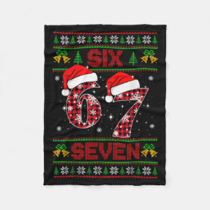 67 Meme Six Seven Weihnachts hässlicher Pullover f Fleecedecke