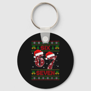 67 Meme Six Seven Weihnachts hässlicher Pullover f Schlüsselanhänger