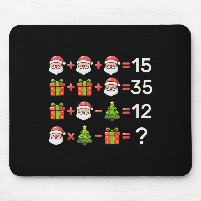 67 Meme Six Seven Weihnachts-Math-Gleichung Xmas L Mousepad (Vorne)