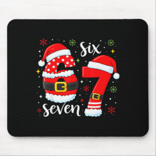 67 Meme Six Seven Weihnachtsmann 6 7 Lustige Weihn Mousepad