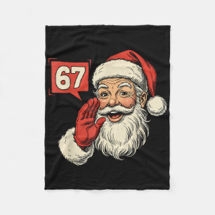 67 Meme Six Seven Weihnachtsmann Lustiges Weihnach Fleecedecke