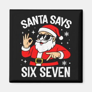 67 Meme Six Seven Weihnachtsmann Lustiges Weihnach Magnet