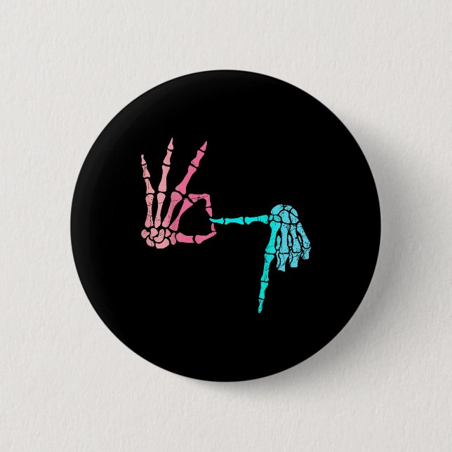 67 Meme Skeleton Drip Ice Cream 67 Baseball Lifest Button (Vorderseite)