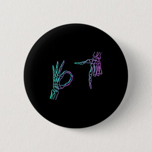 67 Meme Skelett Hand 6 7 Halloween Sechs Sieben Button