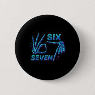 67 Meme Skelett Hand 6 7 Halloween Sechs Sieben Lu Button