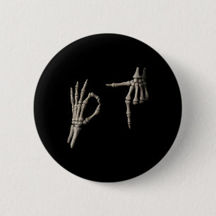 67 Meme Skelett Hand 6 7 Halloween Sechs Sieben Lu Button