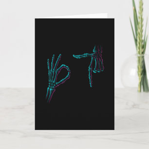 67 Meme Skelett Hand 6 7 Halloween Sechs Sieben Lu Karte