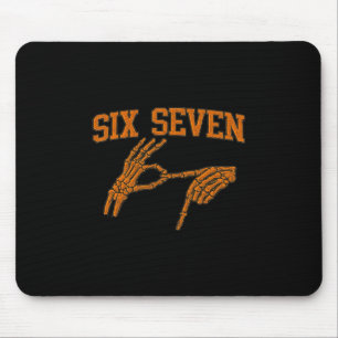 67 Meme Skelett Hand Halloween Verflucht 6 7 Sechs Mousepad