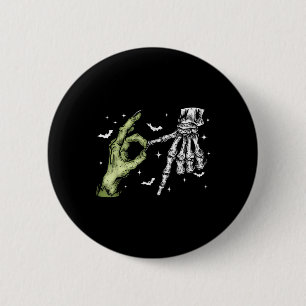 67 Meme Skelett Zombie Hand 6 7 Halloween Sechs Si Button