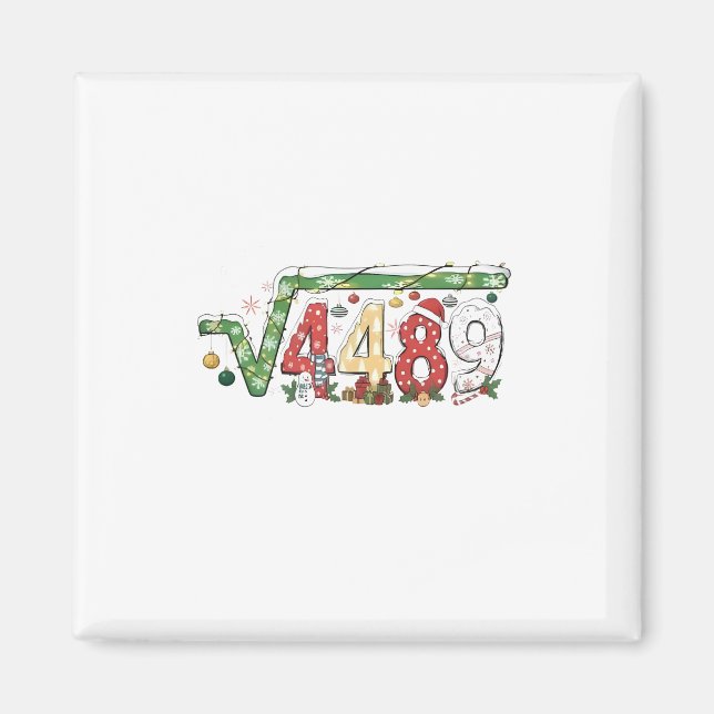 67 Meme Square Root 4489 Six Seven Math Christmas Magnet (Vorne)